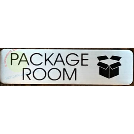 

PACKAGE ROOM SIGN - (2x7.75 BRUSH SILVER ALUMINUM) -ref16822