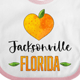 thumbnail image 4 of Inktastic Jacksonville Florida Orange in Heart Boys or Girls Baby Bib, 4 of 4