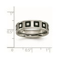 thumbnail image 6 of Titanium Polished Black Enamel Squares 6mm Flat Band, 6 of 7