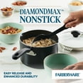 thumbnail image 5 of Farberware Cookstart Aluminum DiamondMax Nonstick Straining Saucepan, 3-Quart, Black, 5 of 7