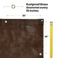 thumbnail image 5 of WHITEDUCK Super Heavy Duty Poly Tarp Cover 16 Mil & 10 Mil with Grommets and Reinforced Edges (Brown, White & Silver Black) (Brown- 16 Mil, 6' x 8'), 5 of 7