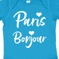 thumbnail image 4 of Inktastic Paris Bonjour with Hearts in White Text Boys or Girls Baby Bodysuit, 4 of 5
