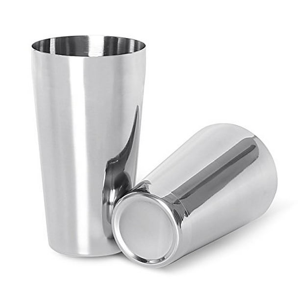 LANZON Boston Cocktail Shaker: 2-Piece All Stainless Steel Boston Shaker Tins, 18oz Weighted & Unweighted Boston Cocktail Bar Set Bartenders and Home Cocktail Lo - Walmart.com