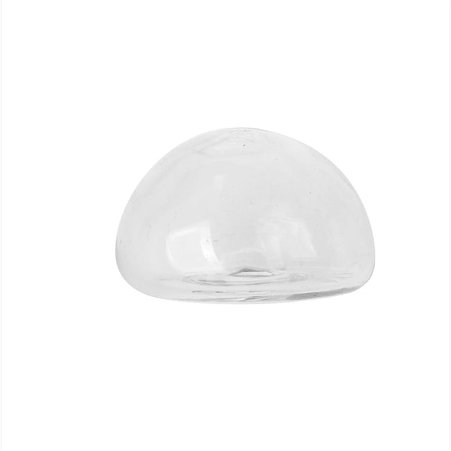 Hollow Glass Dome for Jewelry, 13.5x20.5mm Half Round Globe, 4 Pieces