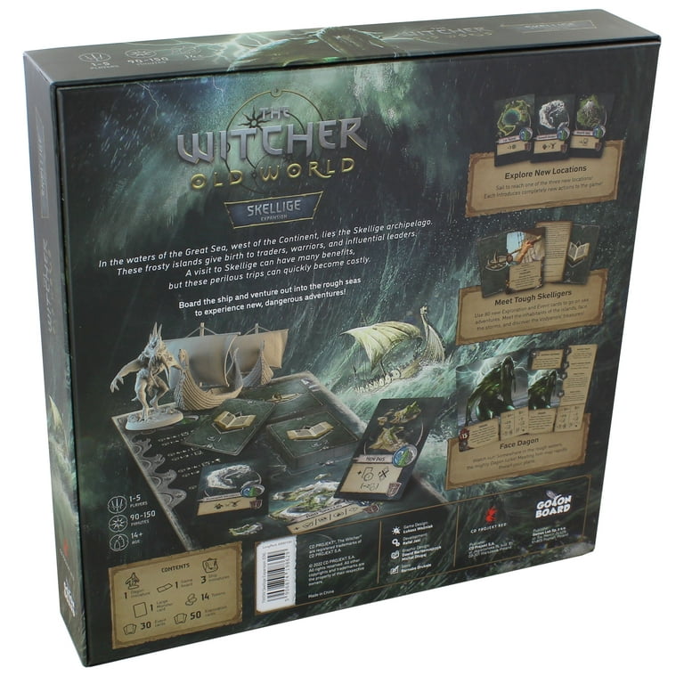 The Witcher Old World Skellige Hunt Board Game Expansion - Explore New Locations and Face Ancient Monsters! Strategy Game for Adults, Ages 14+, 1-5 Players, 90-150 Min Playtime, Made by Go On Board The Witcher Old World Skellige Hunt Board Game Expansion - Explore New Locations and Face Ancient Monsters! Strategy Game for Adults, Ages 14+, 1-5 Players, 90-150 Min Playtime, Made by Go On Board