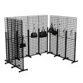 thumbnail image 1 of FixtureDisplays® Metal Stand Gridwall Display Sturdy Metel Wire Merchandiser Rack Floor Stand (10054+15809) x 9PK, 1 of 4