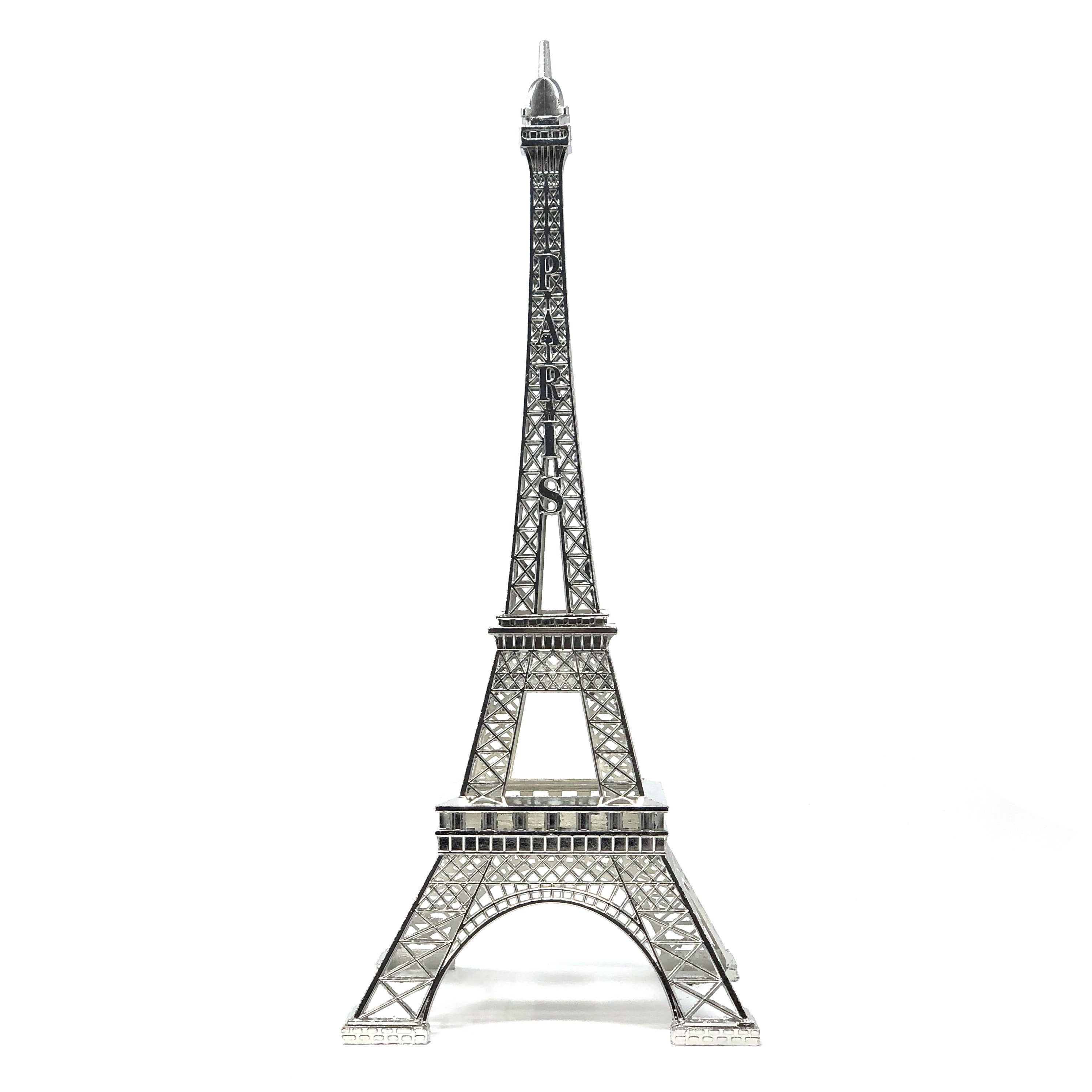 Gray Various Colours: Red Black Steel Eiffel Tower Decorative Candle Silver 