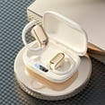 thumbnail image 1 of Auriculares colgantes Bluetooth 5.4 | Diseño ligero de oído abierto | Sonido estéreo panorámico | Baja latencia | Batería de alta duración 6H | Carga tipo C | Beige | Paquete de 2, 1 of 6