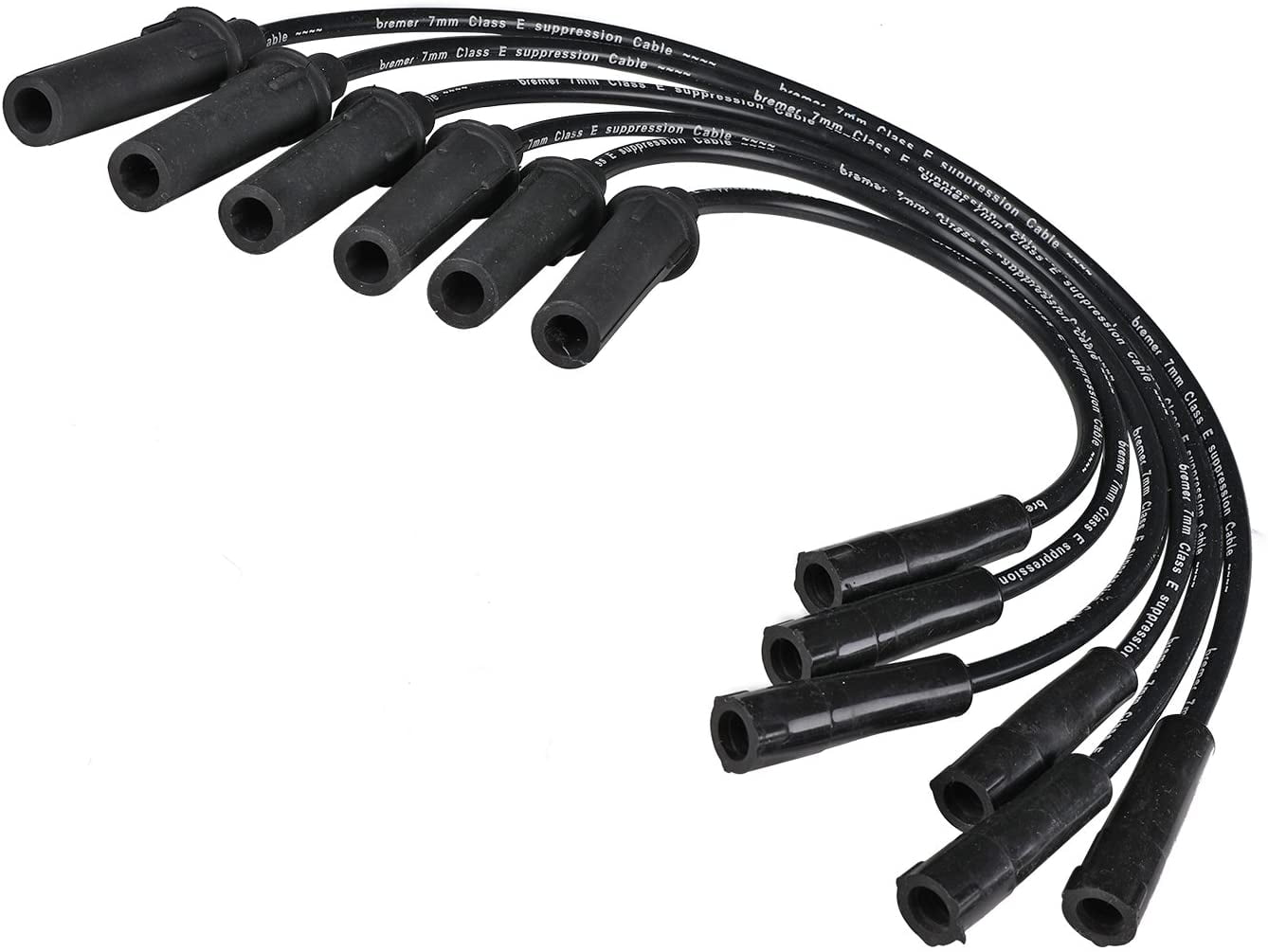 Spark Plug Wires 7mm (6pc Set) for 2001 2002 2003 2004 2005 2006 2007 2008 2009 Chrysler Town 2008 Chrysler Town And Country Spark Plug Wires