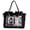 Black, variant on Cute Ribbon Bow Ita Tote Bag, Clear Front Window Anime Pin Display Large Capacity Shoulder Handbag