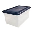 thumbnail image 2 of Advantus Extra Capacity - Boîte de Rangement - Transparent avec Couvercle Bleu Marine, 2 of 3