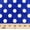 Royal / White, variant on Polka Dot Large Printed Fabric Royal Blue / White 100% Cotton 58/60" Wide Sold By The Yard