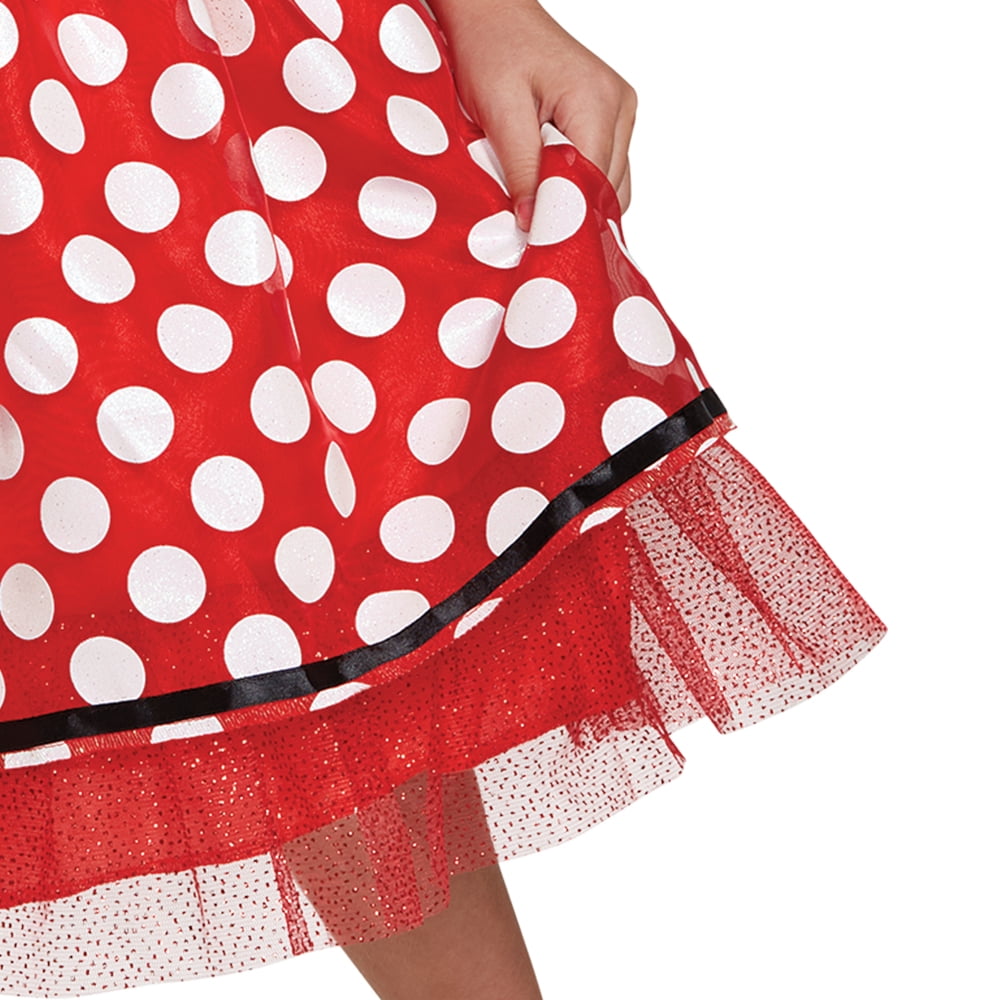 Disney Minnie Mouse Halloween Costume for Children, Girls Size S (6/6X), by Disguise