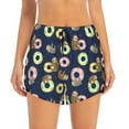 thumbnail image 2 of Picia Sloth with Donuts Pattern Women's 2 in 1 Athletic Running Shorts High Waisted Workout Casual Gym Sweat Shorts with Comfy Liner Zipper Pockets-X-Large, 2 of 9