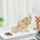 thumbnail image 4 of Crystal Elephant Figurines 2 Pack - Glass Elephant Ornament Set Clear Gold Multicolor, Handmade Desktop Decor, Living Room Shelf Accent Collectible Gift, 4 of 6