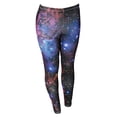 thumbnail image 1 of Galactic Space Nebula Ladies Basic Leggings - Small with socks, 1 of 3