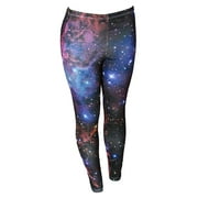 Galactic Space Nebula Ladies Basic Leggings - Small with socks