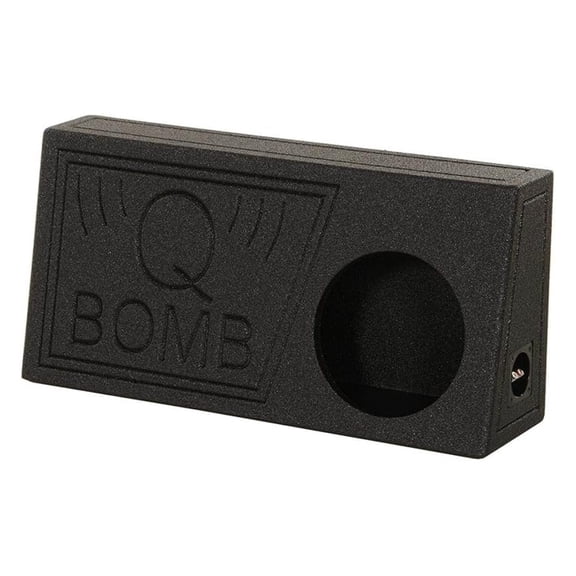 QBomb 10 Inch Single Vented Subwoofer Sub Box with Black Bedliner Spray