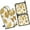 Golden Leaves Pattern, variant on Geometric Shapes Pattern Kitchen Oven Mitt and Pot Holder Sets 2 Pcs for Baking, Cooking and Grilling, Heat Resistant Up To 392 °F
