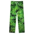 thumbnail image 4 of Leaves, Bud, Leaf, Tree Winter Female Pants Flannel High Waist Women Pants Lady Warm Straight Leg Plush Trousers, 4 of 7