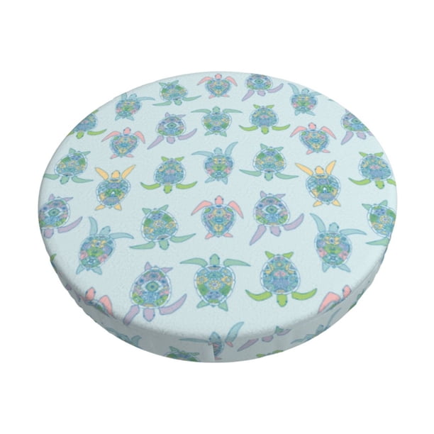 Balery Sea Turtle Fundas de asiento para taburete de bar redondo de tela de terciopelo ajustables que protegen de arañazos y manchas para sillas de 14 a 17 pulgadas.-13 inch