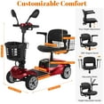thumbnail image 4 of Mbxcooter 15 Miles 4-Wheel Mobility Scooter for Adults/Seniors, 350W Powered Electric Wheelchair Device w/360WH Battery, Foldable Design, 300LBS Capacity, Cup Holder, Compact & Portable for Elderly, 4 of 9