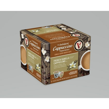 Victor Allen's Indulgent Cappuccino Experience French Vanilla K-Cup Coffee Pods, 42