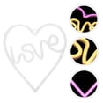 thumbnail image 4 of 1pc LED Forma de corazón lámpara decorativa neón luz amor letra diseño luz blanca, 4 of 5