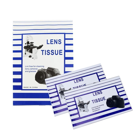 AOOOWER 100Pcs Premium Camera Lens Tissue Cotton Fiber Cleaning Paper Two Size For Electronics Screen Maintenance