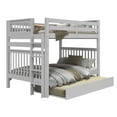 thumbnail image 4 of Bedz King Pine Wood Full over Full Bunk Bed with Twin Trundle in Gray, 4 of 9