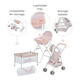 thumbnail image 3 of Olivia's Little World Polka Dot Princess Baby Doll 3pc Nursery Set - Crib, Highchair & Stroller, Pink & Gray, 3 of 11