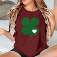 thumbnail image 2 of Camiseta de Manga Corta de Cuello Redondo Impresa de Primavera Superior de las Mujeres, Mezcla Ligera de Poliéster para Uso Diario Y de Fiesta Casual, 2 of 9