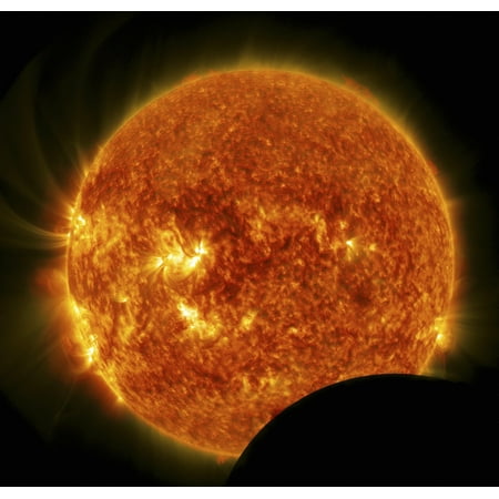 July 26 2014 - Partial solar eclipse seen from NASAs Solar Dynamics Observatory point of view Poster