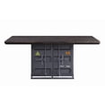 thumbnail image 3 of ACME Cargo Dining Table in Antique Walnut & Gunmetal, 3 of 6