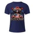 thumbnail image 4 of 250 Anniversary USA Shirt Mens 250 Years T Shirt Patriotic American Flag Graphic Tee Vintage Short Sleeve Casual Top Dark Blue (Navy,2XL), 4 of 5