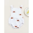 thumbnail image 2 of Toddler Baby Girls Boys Romper, Sleeveless Backless Sun/Diamond Printed Bodysuit, 2 of 9