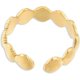 thumbnail image 3 of 1 unidad de anillo abierto con forma de concha chapado en oro auténtico de 18 quilates, anillo de nudillo personalizado para mujer, joyería delicada y moderna, talla 8 (18,1 mm)., 3 of 3