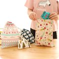 thumbnail image 3 of Cotton Blend Linen Home Storage Travel Use Use Printing Bag Printing Bag with the Drawstring, 3 of 9