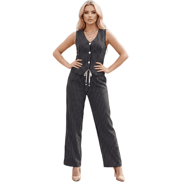 Conjunto de Mujer de Dos Piezas | Conjunto de Pantalón y blusa tipo Chaleco