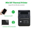 thumbnail image 3 of Portable Wireless BT 58mm 2 Inch Thermal Receipt Printer Mini USB Bill POS Mobile Printer Support ESC/POS Print Command Compatible with Android/iOS/Windows for Small Business Restaurant Retail Store, 3 of 8