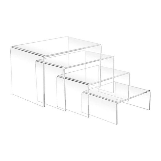 ZLight Easy To Assemble Acrylic Clear Showcase Stand Exhibitions Retail And Personal Displays Riser Display Shelf
