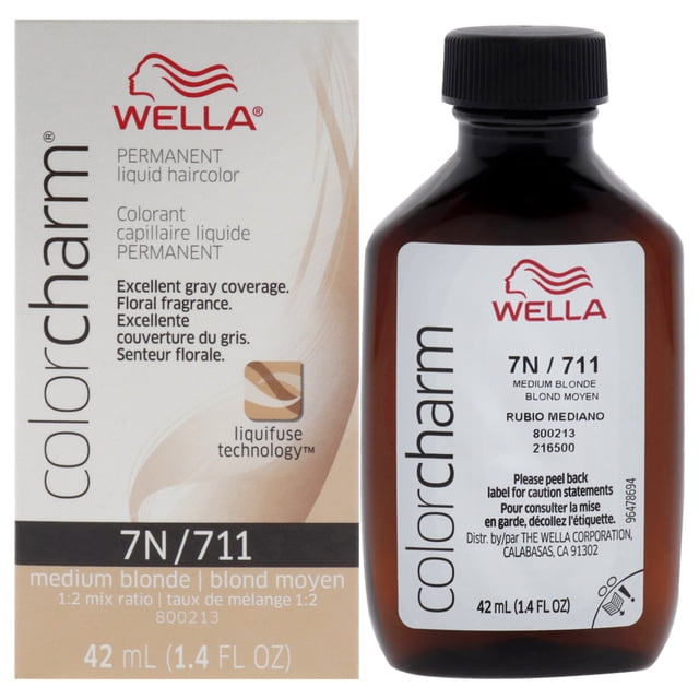Tinte Líquido Permanente para Cabello Wella Color Charm 7N Rubio Medio 1.42 oz