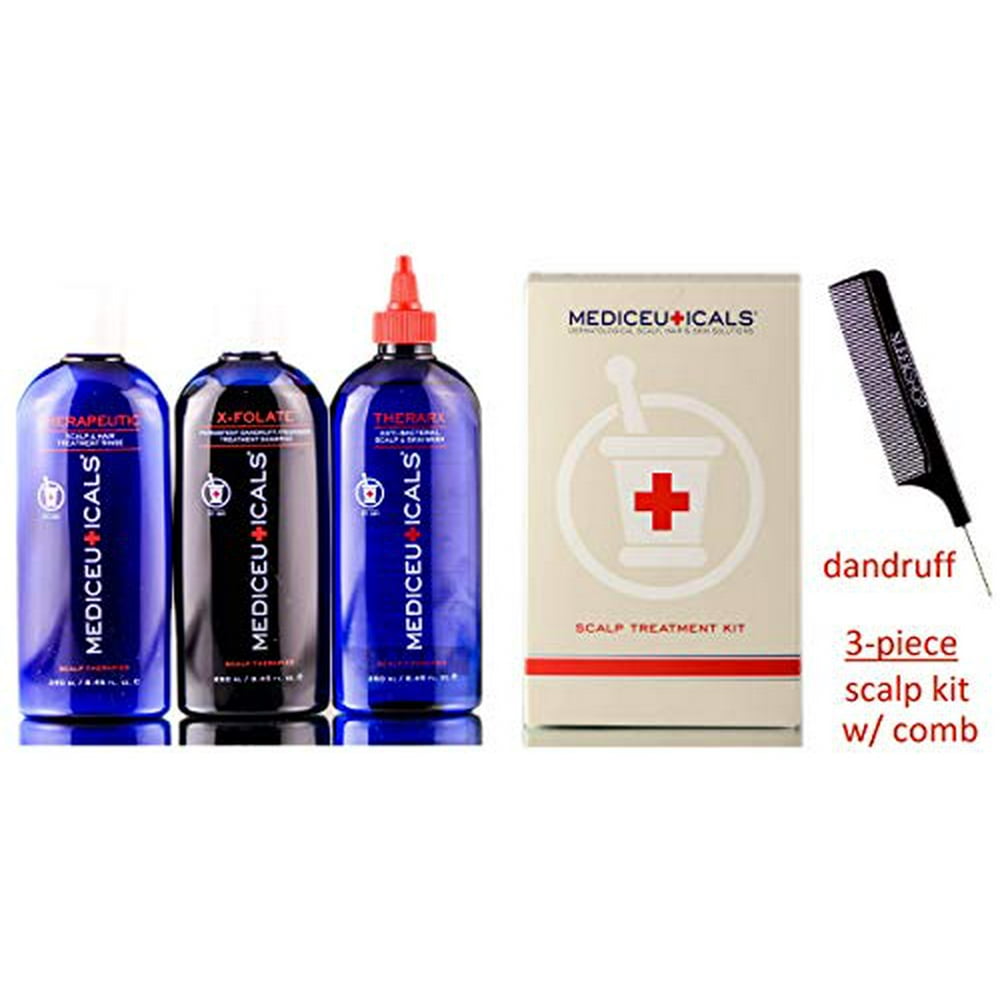 Therapro Mediceuticals 3piece SCALP TREATMENT KIT for DANDRUFF Hair (STYLIST KIT) (DANDRUFF KIT