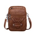 thumbnail image 2 of Women Solid Color Zipper Mini Handbag Purse Crossbody Bag Soft PU Shoulder Bag, 2 of 9