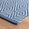 thumbnail image 3 of Dash & Albert Diamond Handwoven Indoor/Outdoor Rug, 2' x 3', Denim/White, 3 of 6