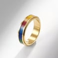 thumbnail image 5 of 6MM Rotatable Band Titanium Steel Men's Women's Silver/Gold/Black Ring Size 6-12, 5 of 7