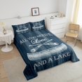 thumbnail image 4 of Erosebridal Rustic Farmhouse Bedding Full Comforter Set, Sailboat Down Comforter, Paddle Decor, Lightweight 3-Piece, 4 of 7