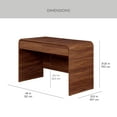 thumbnail image 3 of Better Homes & Gardens Juliet Curved Desk with Storage, Walnut Finish, 3 of 13