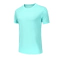 thumbnail image 3 of ibiyuan Men's Cotton T Shirts Short Sleeve Vintage Crewneck Shirts Kingdom T-Shirt Workout Casual Tops Button Henley Tees,Mint Green, 3 of 5