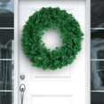 thumbnail image 3 of 3 PCS Christmas Wreaths for Front Door Outside, Green Wreaths for Christmas Decorations, Artificial Pine Christmas Wreath, Plain Wreaths for Christmas Day Party, for All Seasons (Dia 12", 16", 20"), 3 of 5